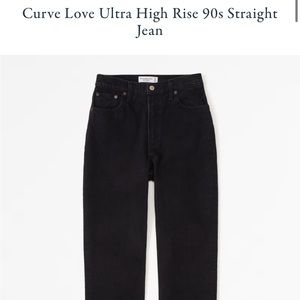 Abercrombie curve love ultra high rise 90s  straight jean
